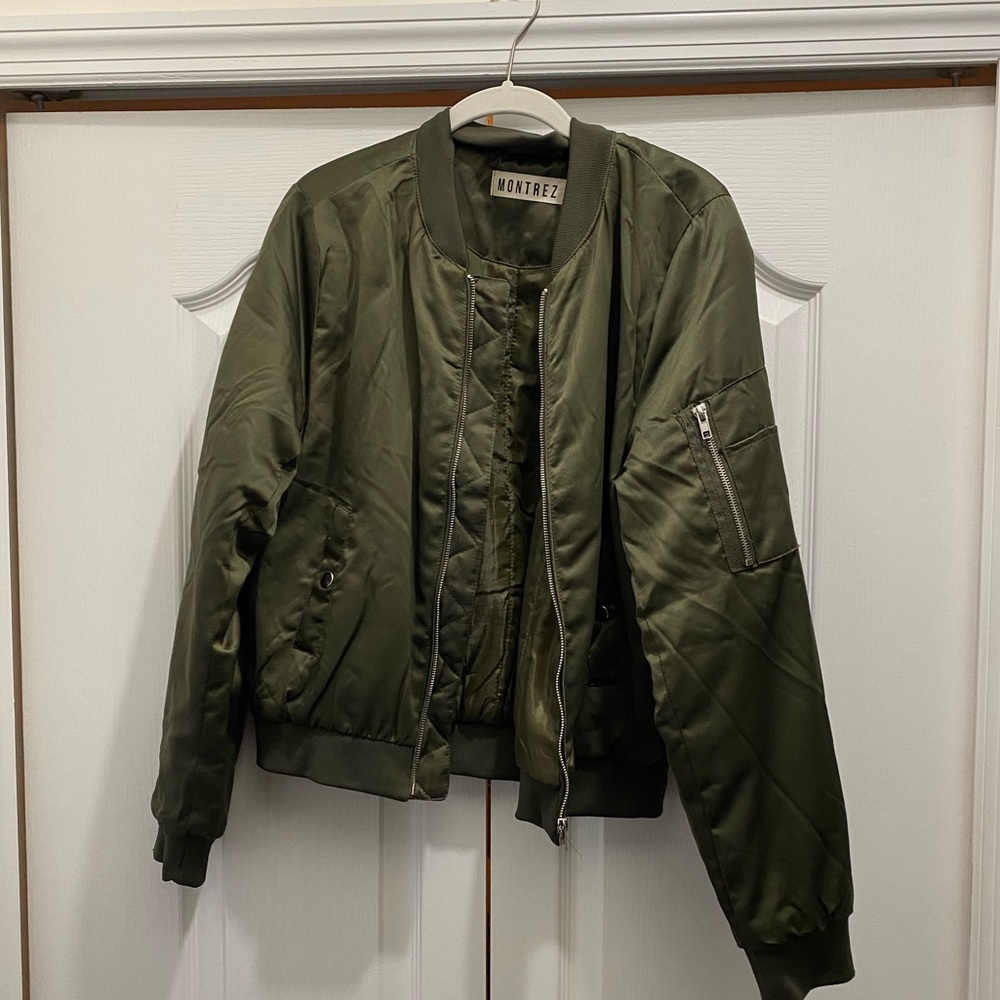 Olive Green Bomber Jacket